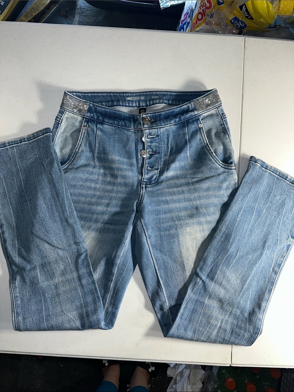 Inc Denim Light Blue Women's Button-Fly Jeans